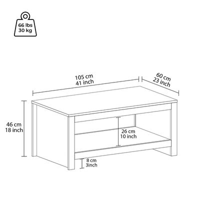 Pearson Coffee Table - Anthracite/Walnut - With 2-Year Warranty