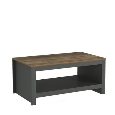 Pearson Coffee Table - Anthracite/Walnut - With 2-Year Warranty