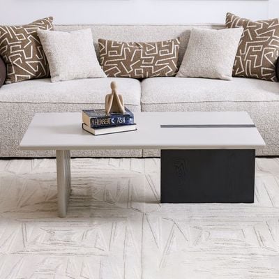 Cavalli Coffee Table - Cream/Black - With 2-Year Warranty