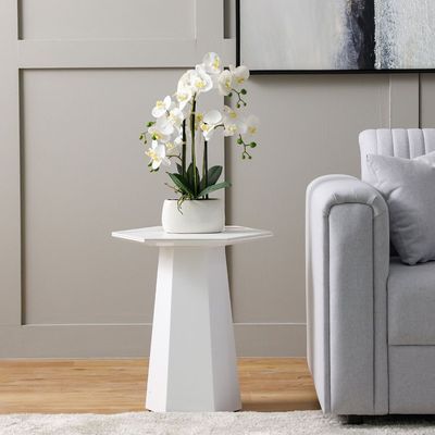 Monarch End Table - White - With 2-Year Warranty