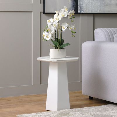 Monarch End Table-White