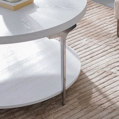 Mello Round Coffee Table - Grey/Silver - With 2-Year Warranty