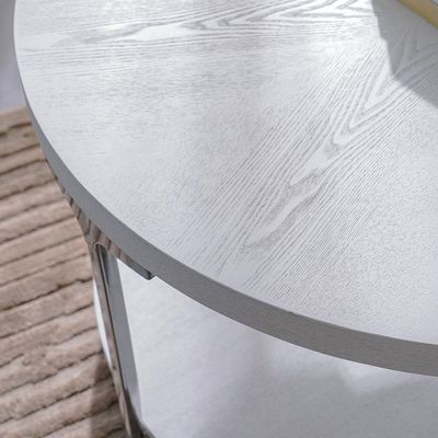 Mello Round Coffee Table - Grey/Silver - With 2-Year Warranty