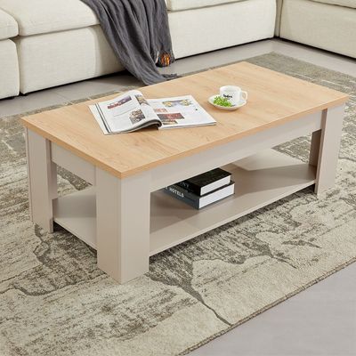 Cardano Coffee Table - Natural/Champagne - With 2-Year Warranty