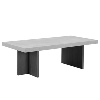 Pletora Coffee Table - Cement Grey / Dark Oak