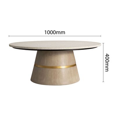 Margaret Round Coffee Table - Beige / Terrazo / Gold