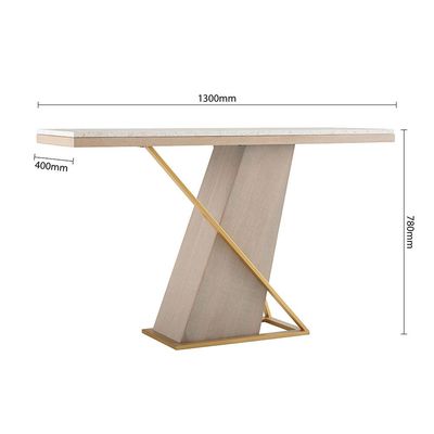 Margaret Console Table - Beige / Terrazo / Gold