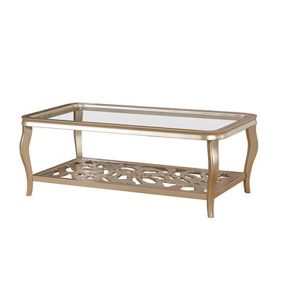 Granado Coffee Table - Brown/Glass - With 2-Year Warranty 