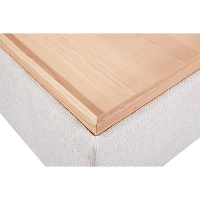 Odum Centre Table w/ Storage  - Grey / Natural Oak