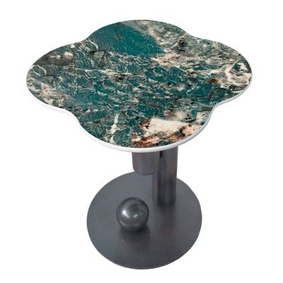 Roslin Side Table - Green / Antique Bronze