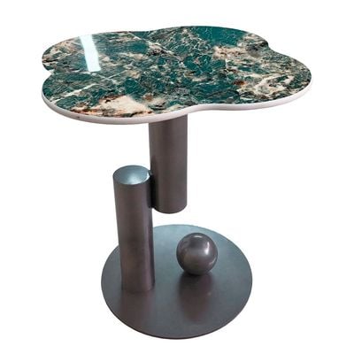 Roslin Side Table - Green / Antique Bronze