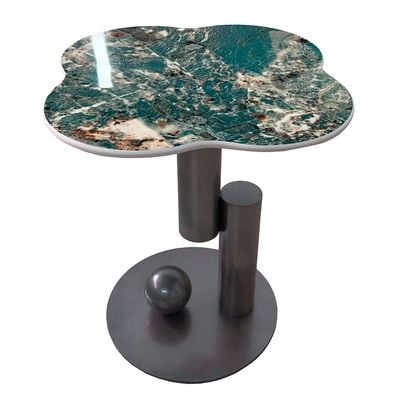 Roslin Side Table - Green / Antique Bronze