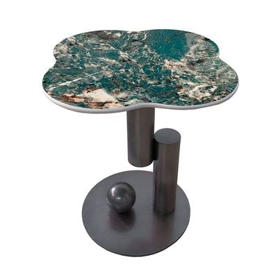 Roslin Side Table - Green / Antique Bronze