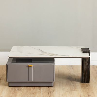 Forbes Coffee Table with Drawer - White/Grey - With 2-Year Warranty