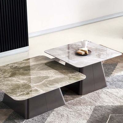 Trinity Set of 2 Coffee Table - Grey/Gunmetal Black