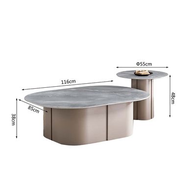 Linvel Set of 2 Coffee Table - Blue Stone / Light Grey