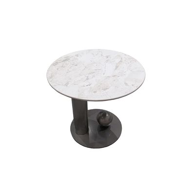 Riveror Round Coffee Table - Set of 2 - Grey/Gunmetal Black - With 2-Year Warranty