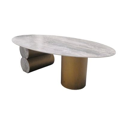 Cooper Set of  2 Coffee Table - Grey / Antique Bronze