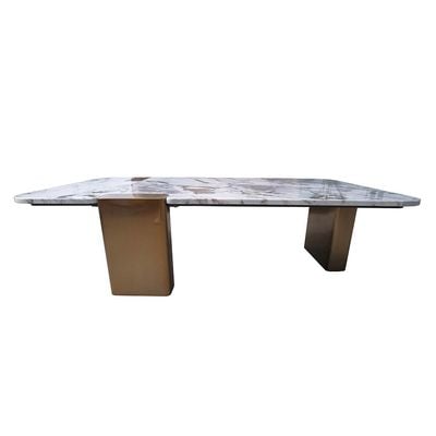 Union Coffee Table - White/Antique Bronze