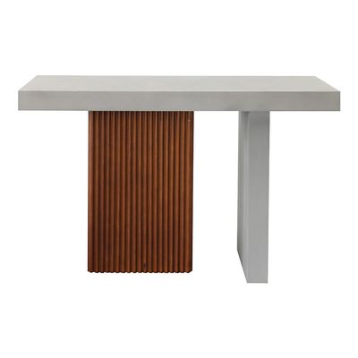 Zenith Console Table W/  Mirror- Grey / Walnut