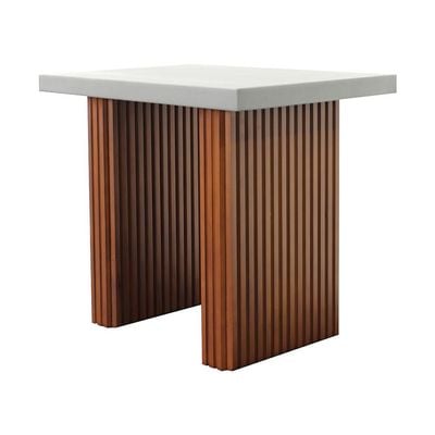 Zenith End Table- Grey / Walnut