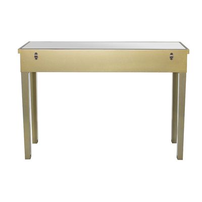 Rizza Console Table W/  Mirror- Glass / Beige