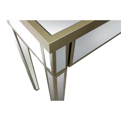 Rizza Console Table W/  Mirror- Glass / Beige