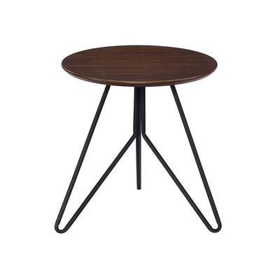 Jace Round End  Table - Walnut / Black