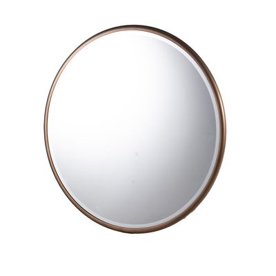 Skylar Round Console Mirror - Brown