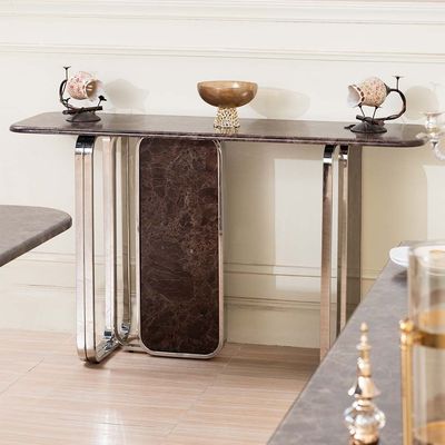 Devibar Console Table - Brown/Silver