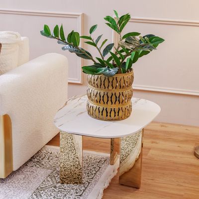 Dasher Set Of 2 Coffee Table - White/Gold