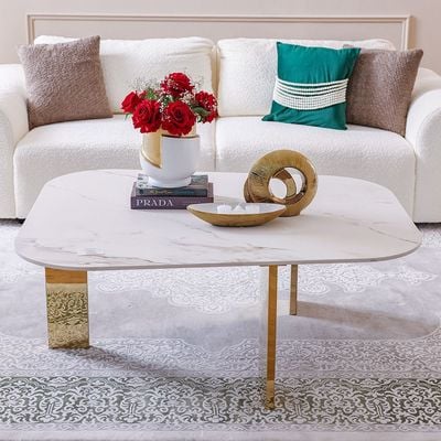 Dasher Set Of 2 Coffee Table - White/Gold