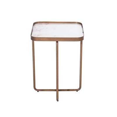 Blanca Set Of 3 Nesting Table - Brown/White/Silver