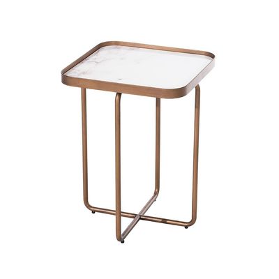 Blanca Set Of 3 Nesting Table - Brown/White/Silver