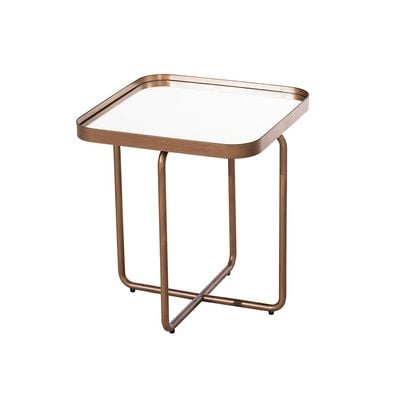 Blanca Set Of 3 Nesting Table - Brown/White/Silver