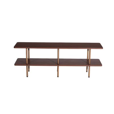 Belosie Sofa Table - Brown/Brushed Brass