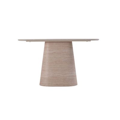 Baela Ceramic Top Console Table  - Beige/Stone