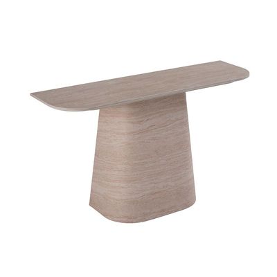 Baela Ceramic Top Console Table  - Beige/Stone