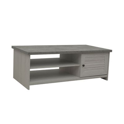 Zenith Coffee Table W/1Door-White Oak+Cement