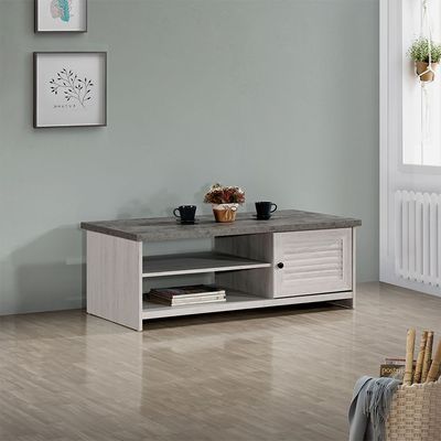 Zenith Coffee Table W/1Door-White Oak+Cement