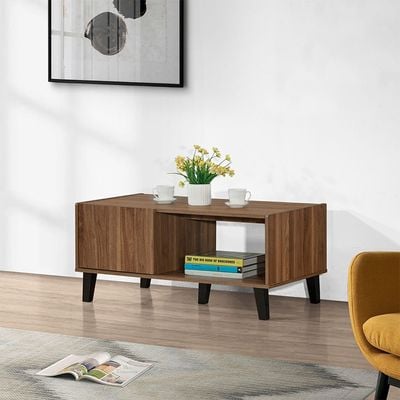 Supreme Coffee Table w/ storage-Light Walnut