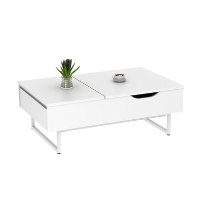 Costal Lift Top Coffee Table w/Drawer  - White