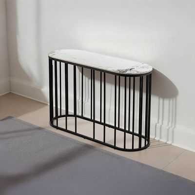 Elmont Console table Ceramic- White/Black