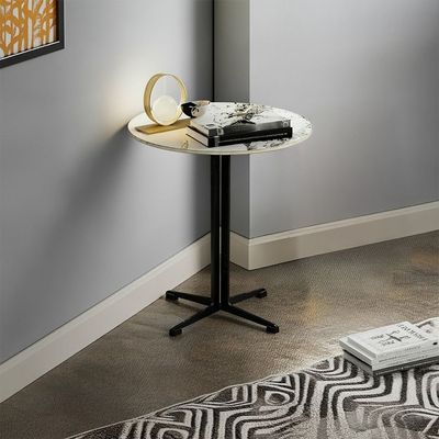 Elmont End table Ceramic- White/Black