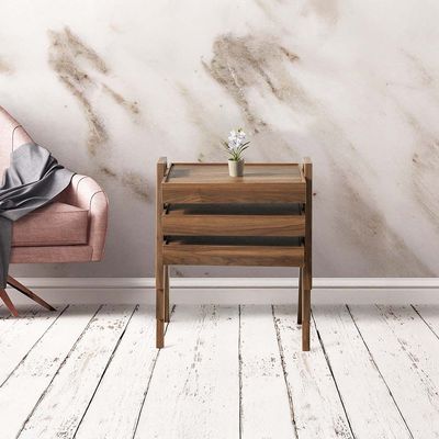 Isakson Set of 3 Nest of Table - Walnut