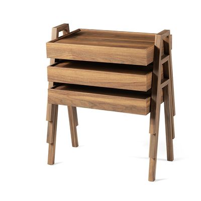 Isakson Set of 3 Nest of Table - Walnut