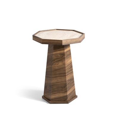 Pyramid Set of 3 Nest of Table - Walnut / Moonstone 