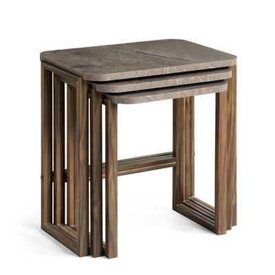 Elsberg Set of 3 Nest of Table - Grey