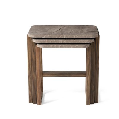Elsberg Set of 3 Nest of Table - Grey