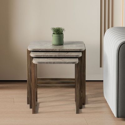Elsberg Set of 3 Nest of Table - Grey